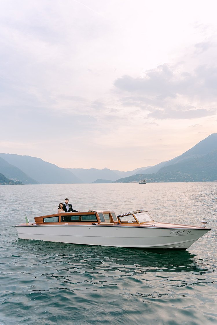 A private boat on Lake Como