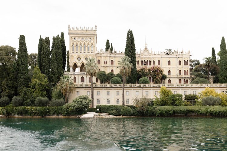 The villa on Isola del Garda seen from the lake