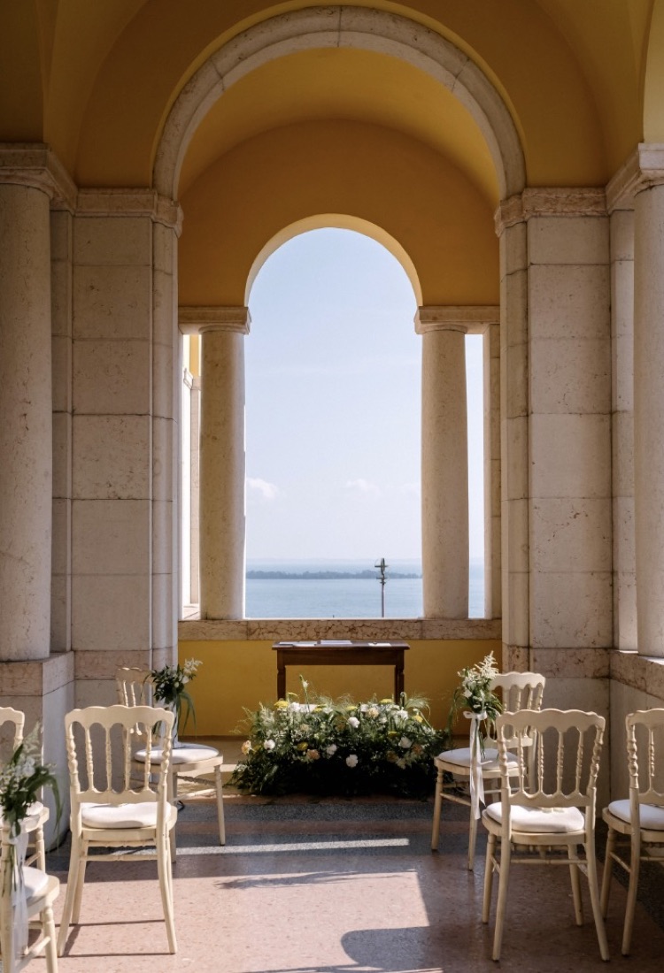 Elope on a historic balcony above Lake Garda — already designed elopement in Italy