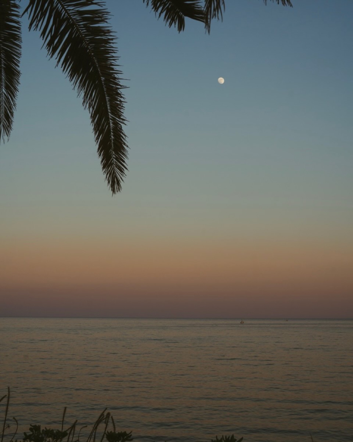 The sky at sunset over the sea at Restaurant Sa Punta in Mallorca